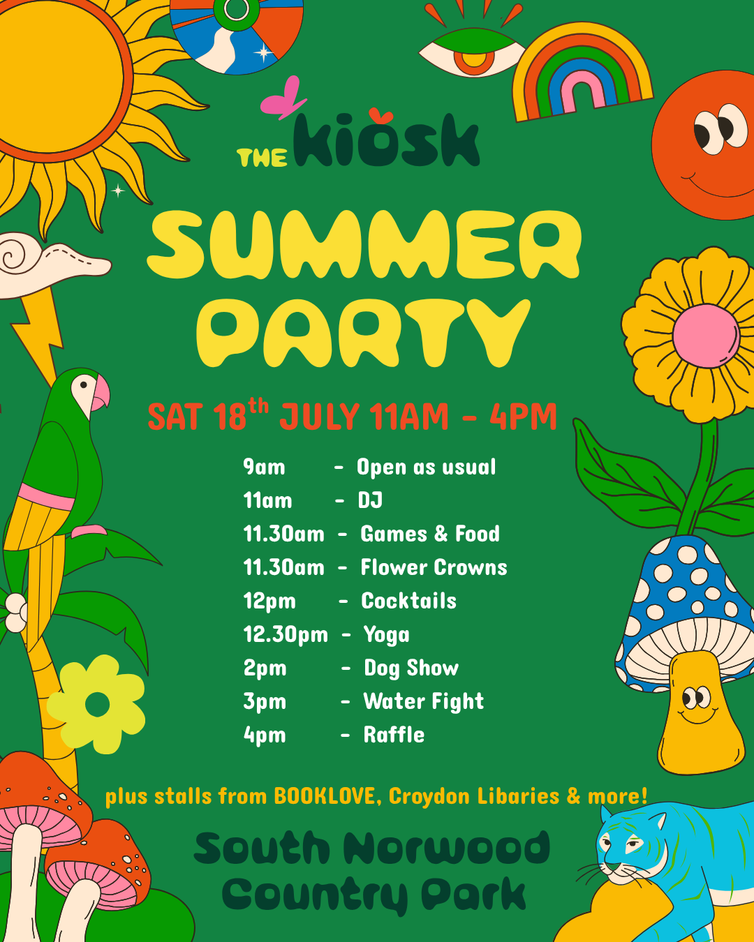 The Kiosk Summer Party July 2026 South Norwood Country Park